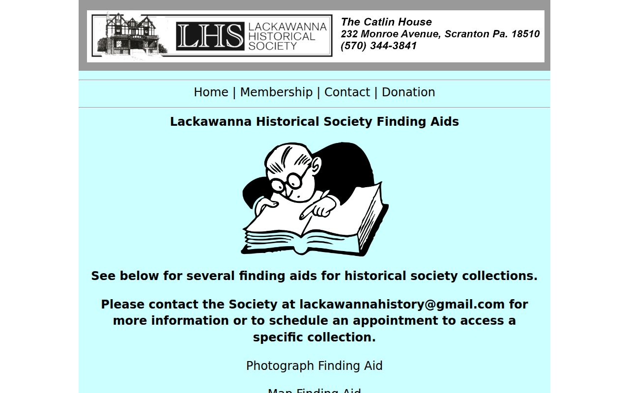 Lackawanna Historical Society finding aids for Scranton maps and local collections