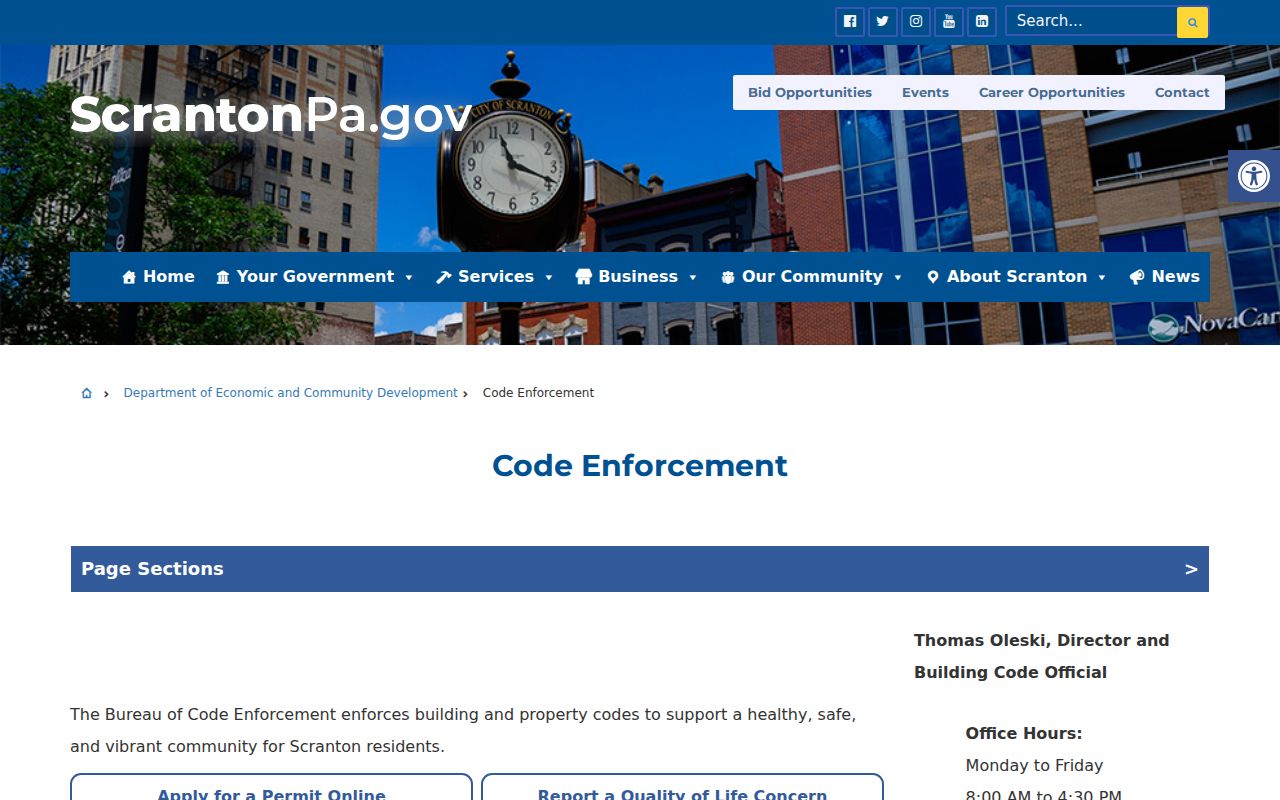 Scranton neighbors research using the Scranton Code Enforcement source page