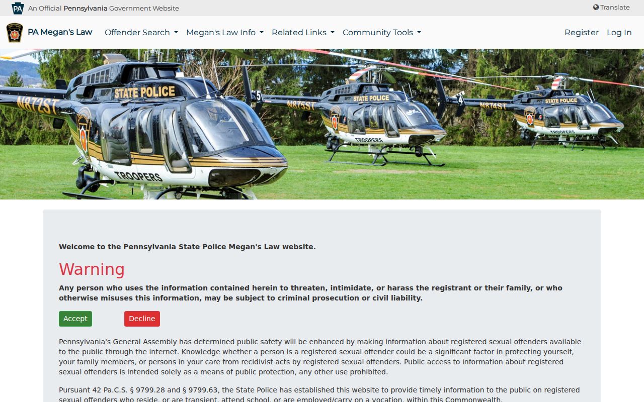 Scranton resident lookup safety limit on Pennsylvania Megan’s Law search